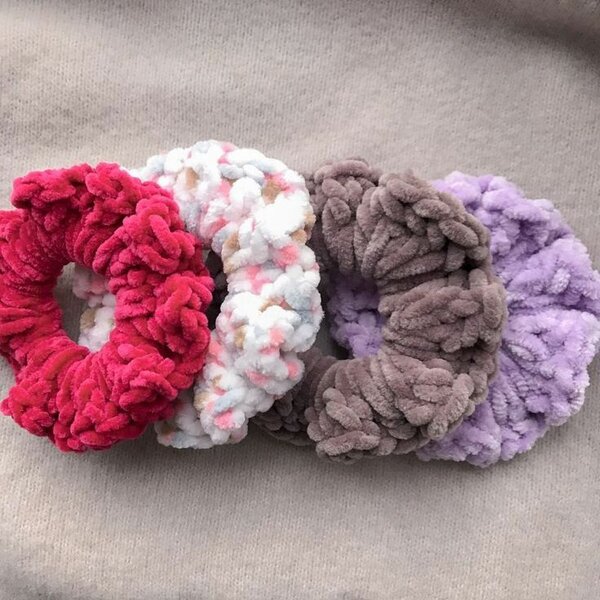 Crochet scrunchies