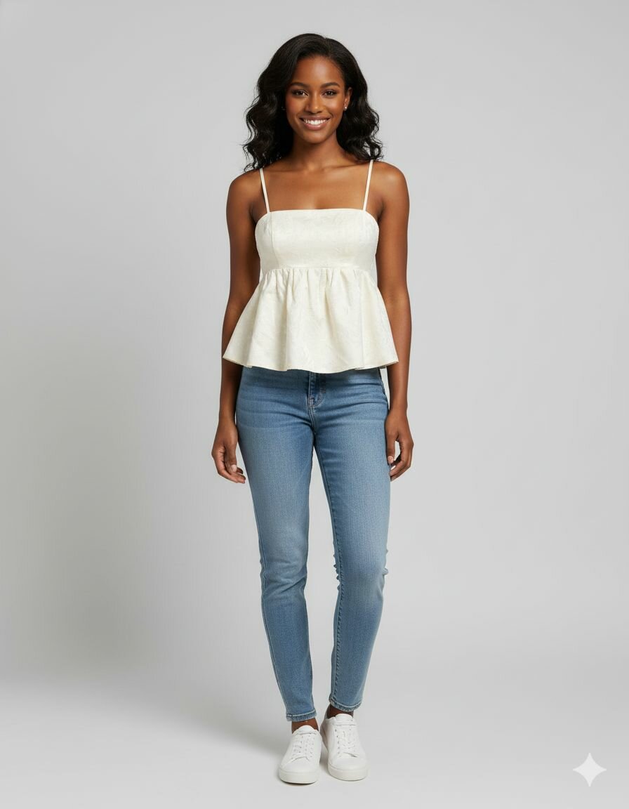 Top blanc cassé Shein