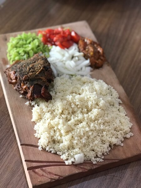 Garba avec attiéké de Dabou