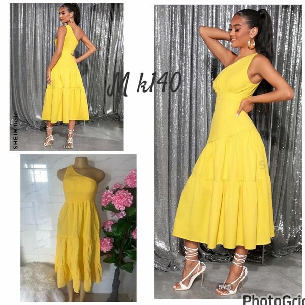 Beautiful and stylish women's dress yellow