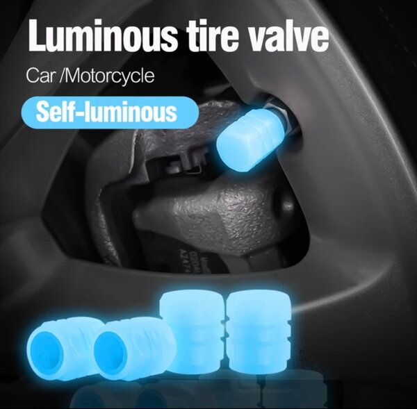 4 Bouchons de valve fluorescent