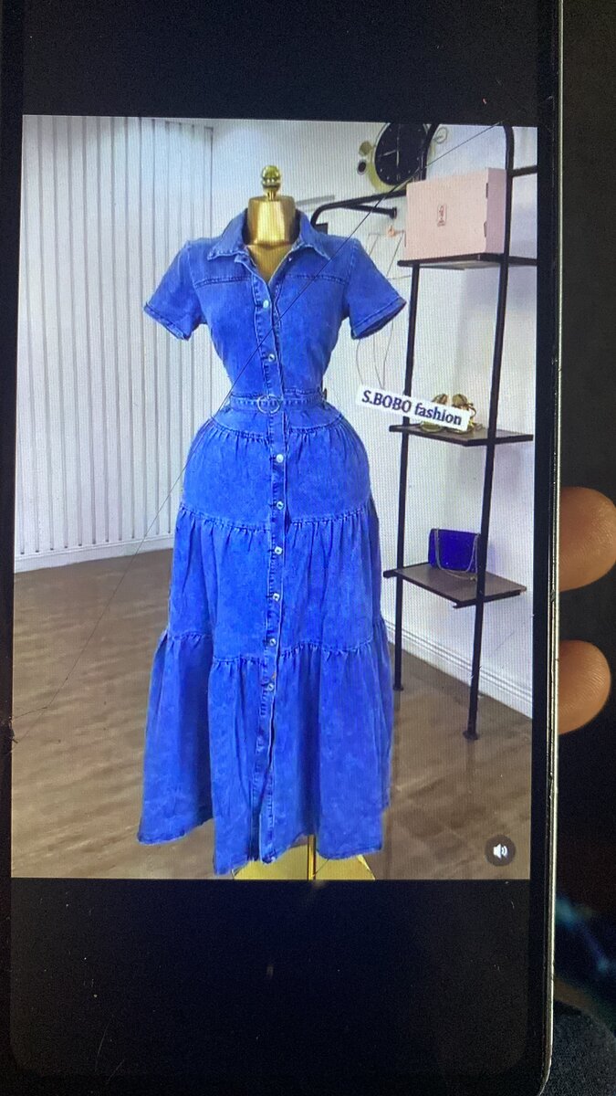 Robe Longue en Jean Élégante