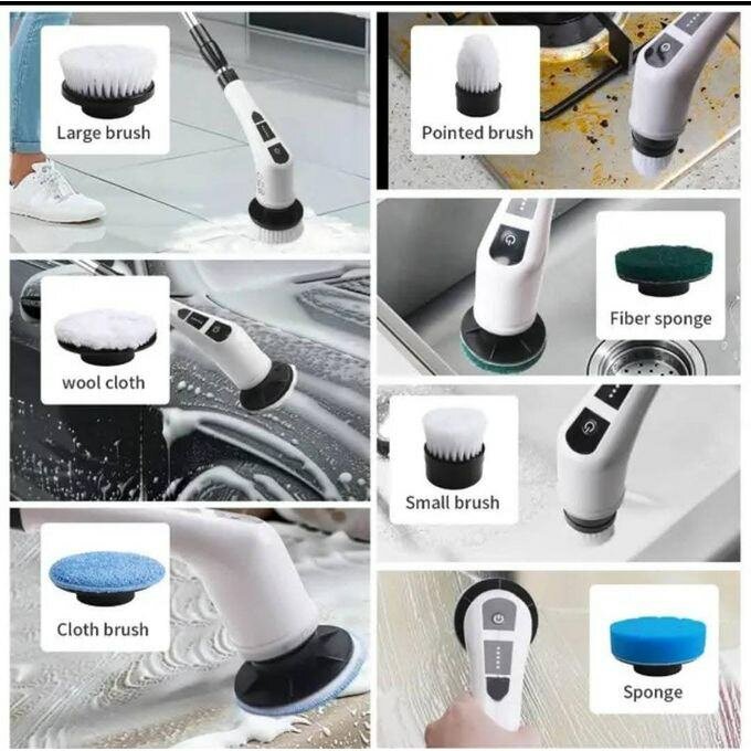 Brosse Électrique Rechargeable Multifonctions