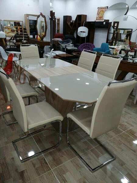 Table à manger moderne 6 place