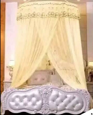 Beautiful translucent canopy for a bed double 