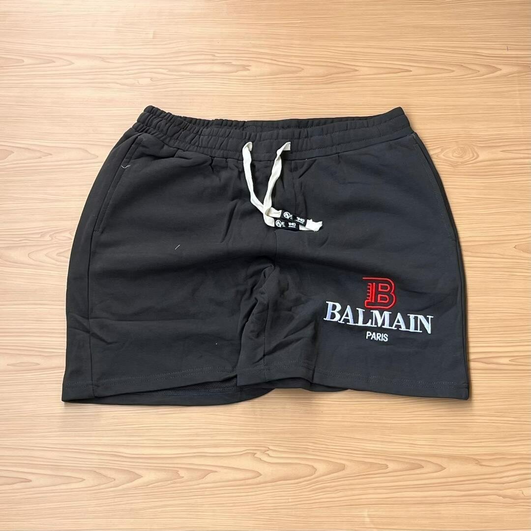 Cotton branded shorts