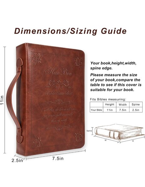 Haobin Classic Bible Cover, Large Bible Book Cover