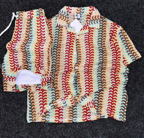 Ensemble chemise et short coloré