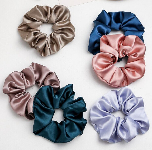Chouchous en satin colorés