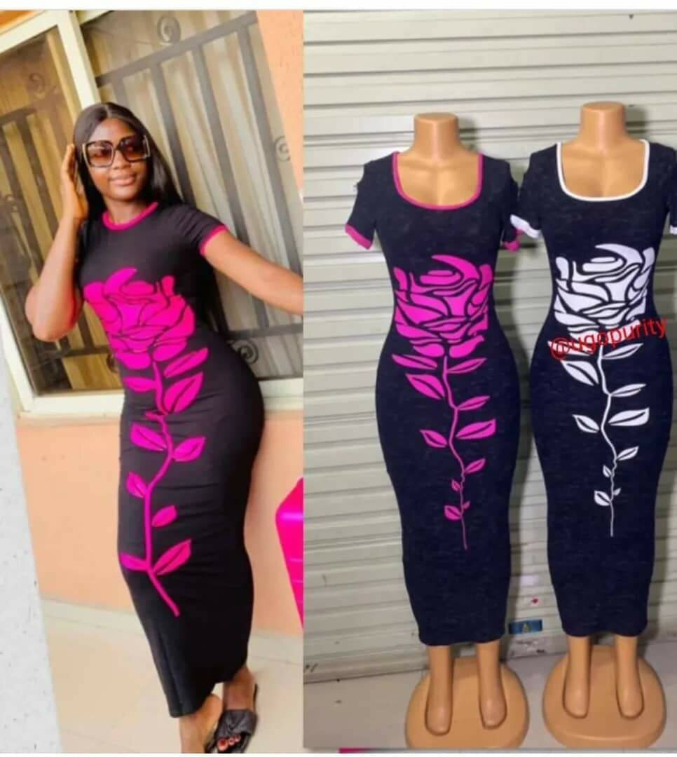 Robe longue d'été rayée élégante