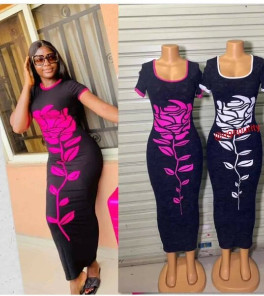 Robe longue d'été rayée élégante