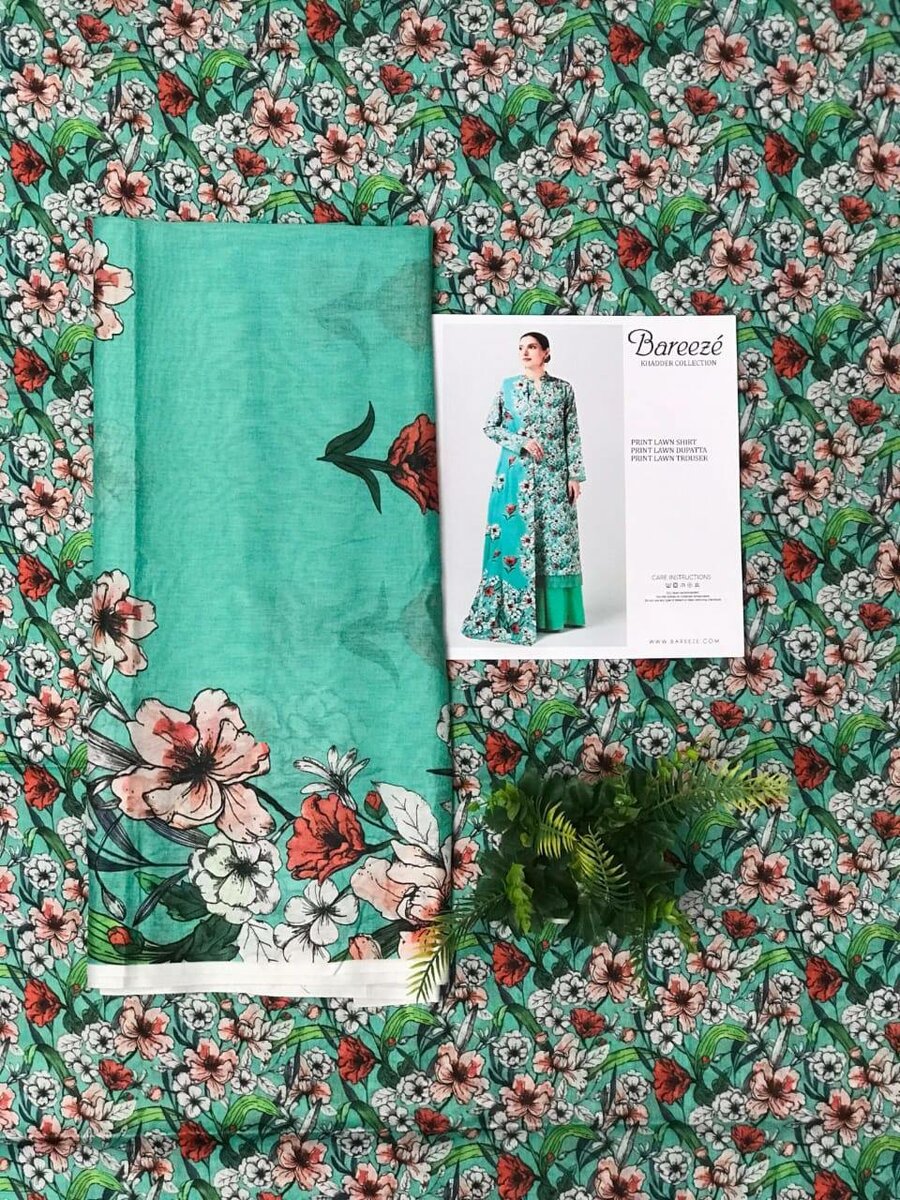 Printed lawn suit