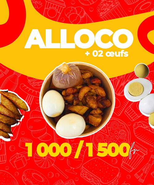 Alloco avec œufs délicieux