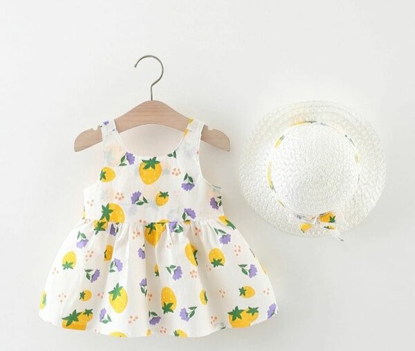 Robe Bébé Fruits avec Chapeau