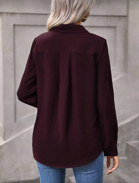 Chemisier Femme Élegant Bordeaux