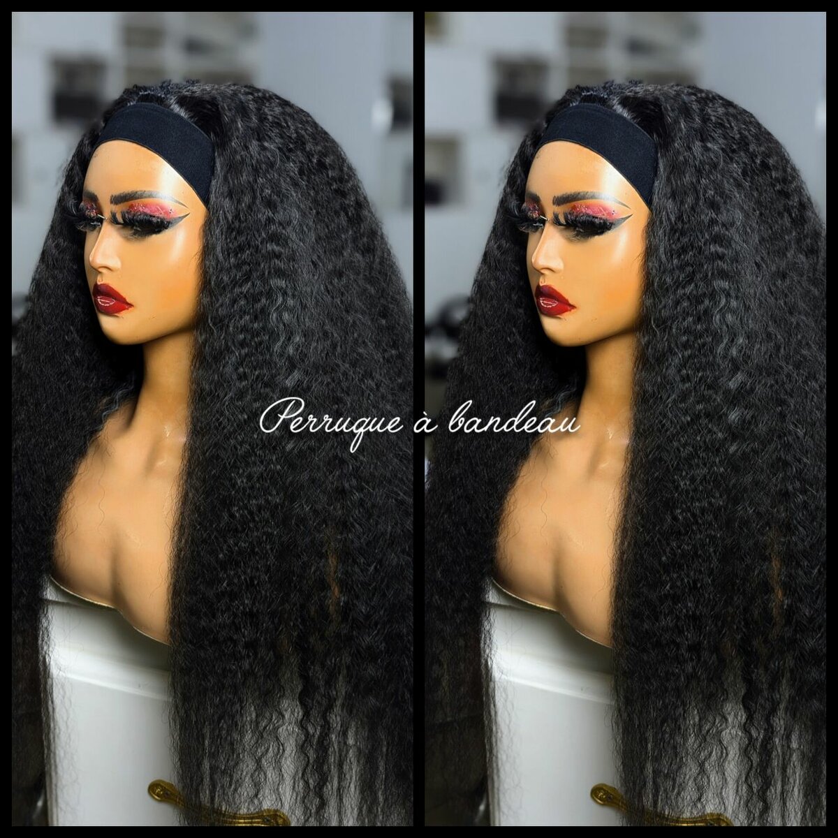 Perruque Bouclée à Bandeau