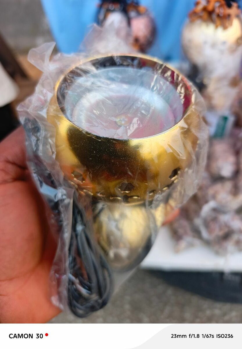 Brûleur d'encens doré électrique