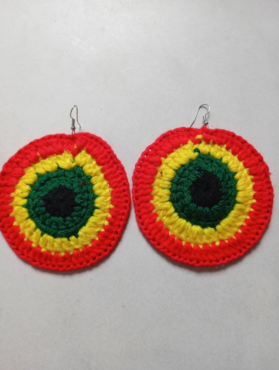 Boucles d'oreilles crochet rond multicolore