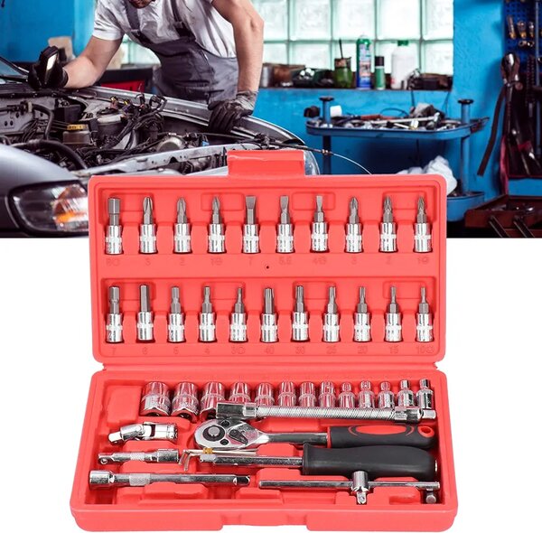 Outils clé à cliquet mécanique 53 pièces