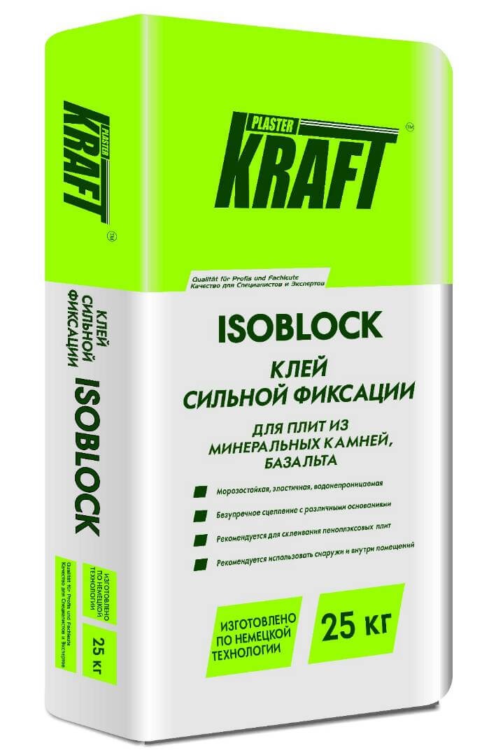 Клей для базальта «KRAFT» Isoblock (25кг)