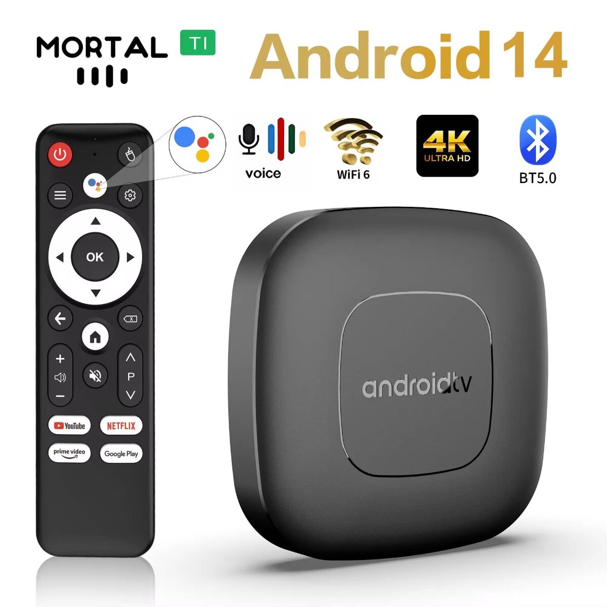 Mortal T1 Android 14 TV Box