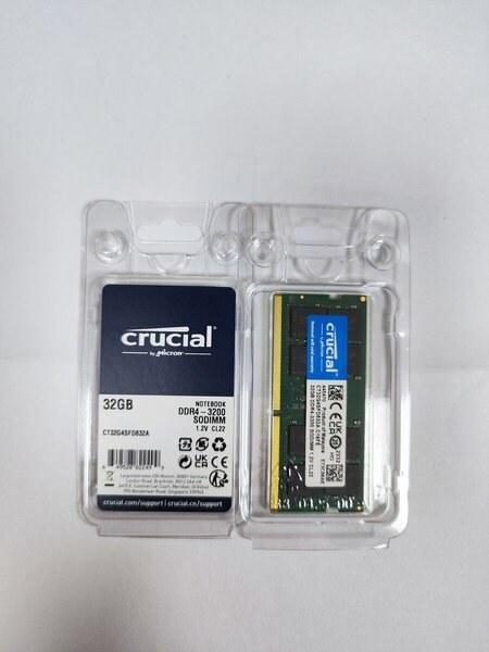 Crucial laptops memory 32gb DDr4