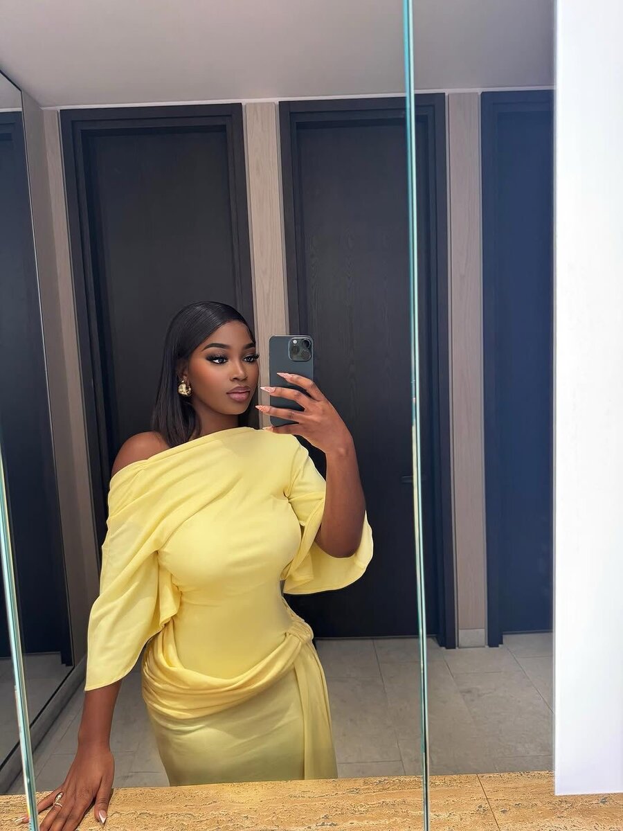 Robe Jaune Élégante Soirée