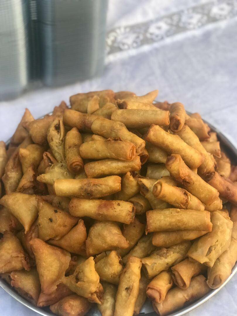Samosas and springroll