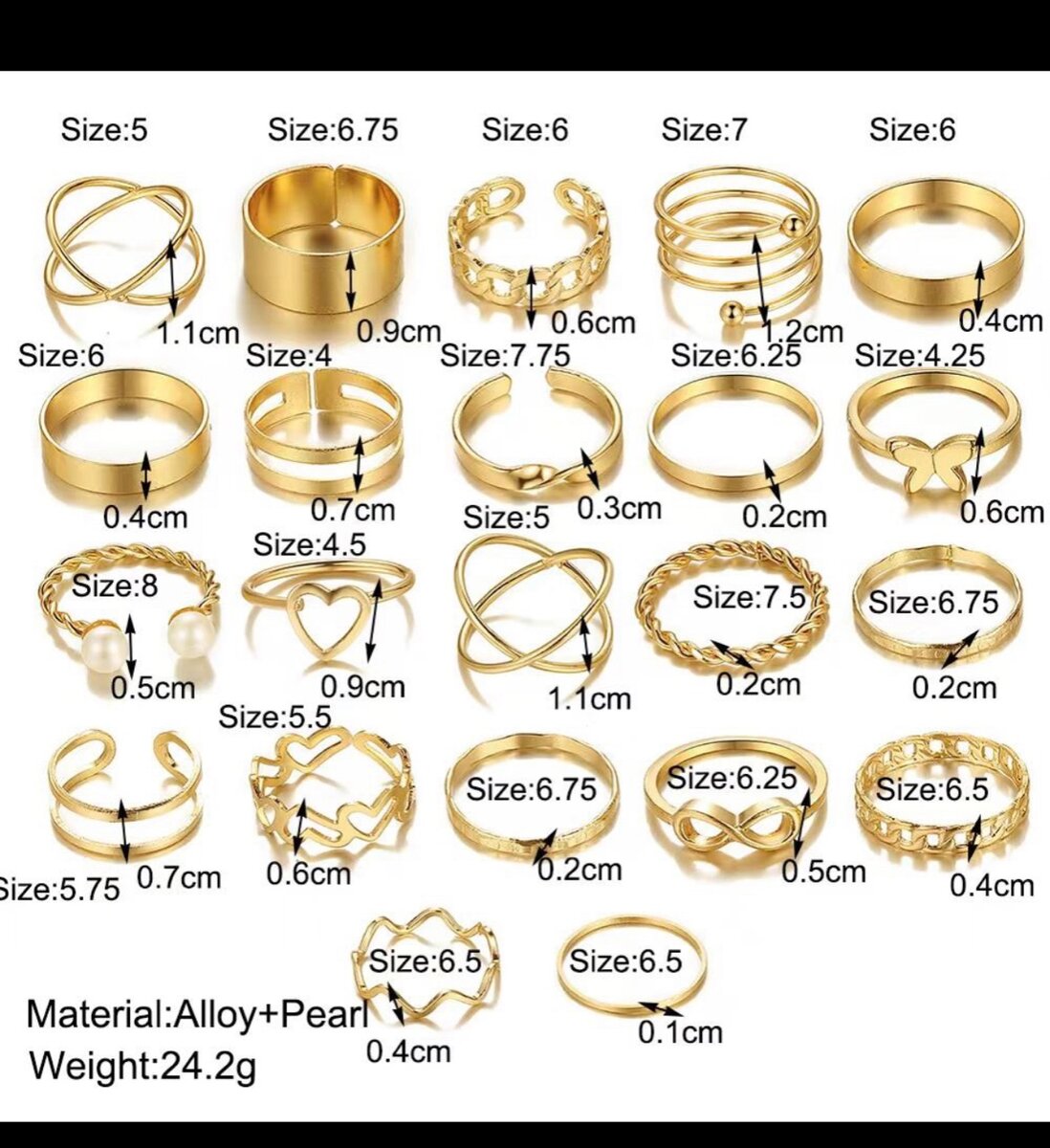 Multi set Rings for ladies 3 for 10ghc