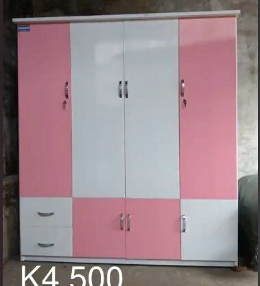 Pink and white wardrobe