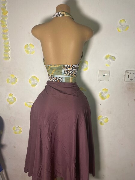 Top dos nu imprimé léopard