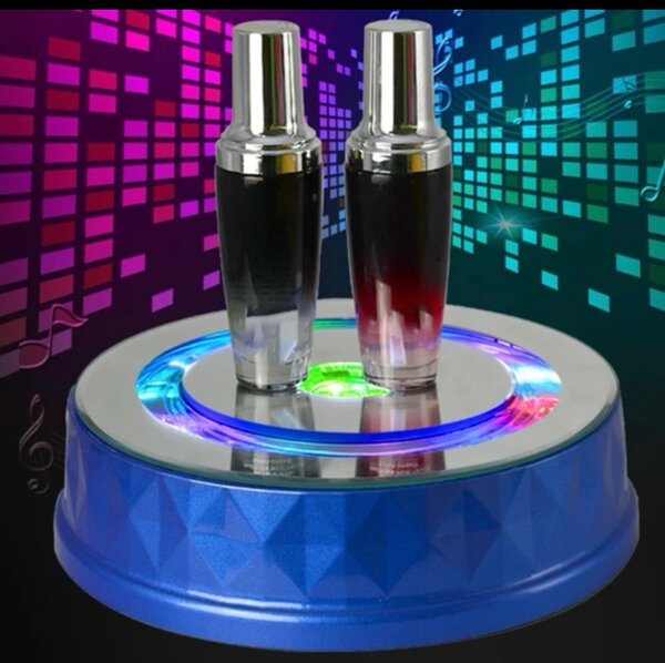 Présentoir à plateau tournant électrique, lumière colorée à