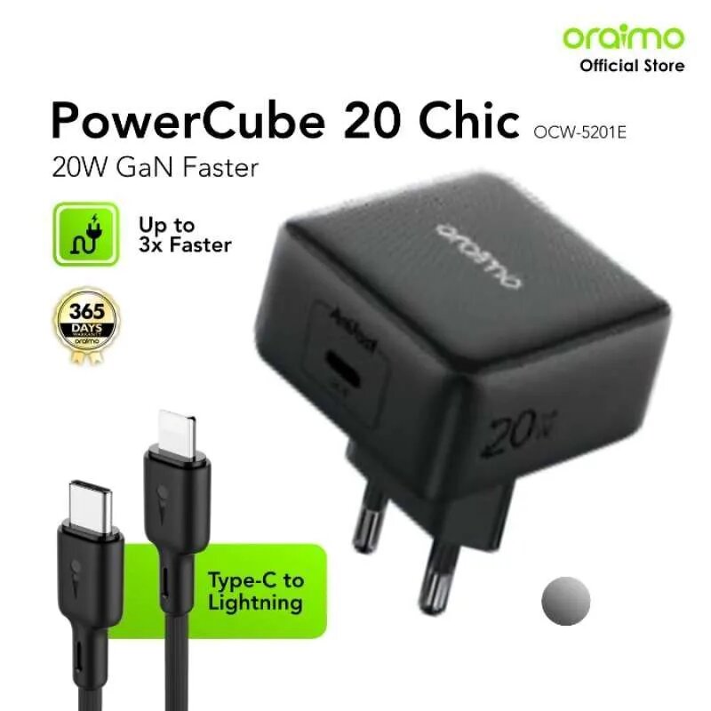 Chargeur GaN 20W Oraimo