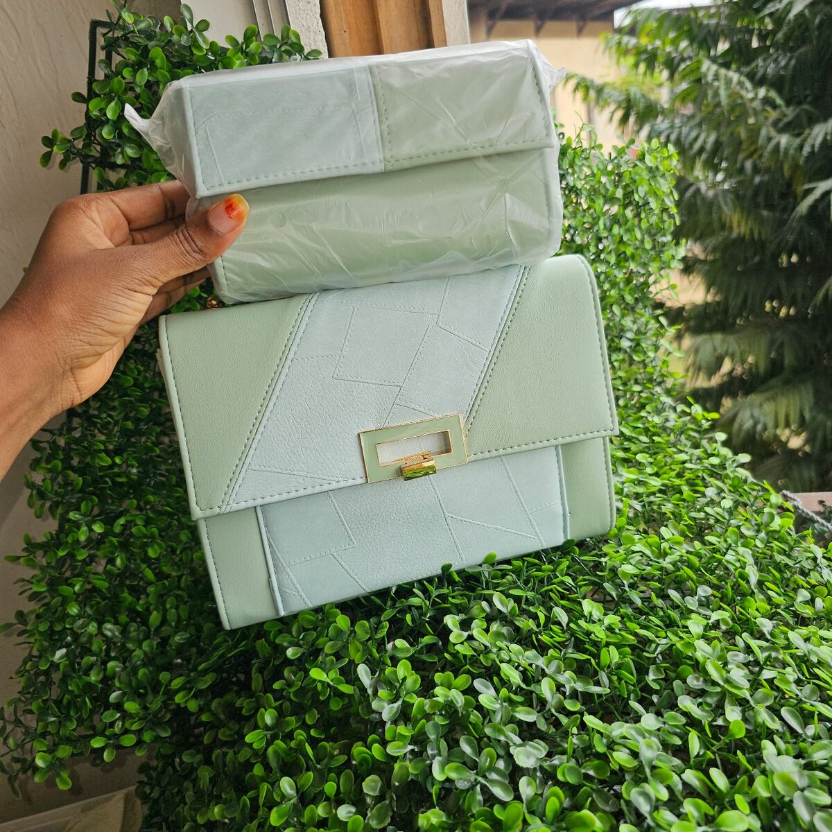 Sac à main vert élégant