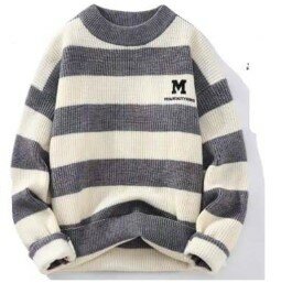 Beautiful and stylish men's warm striped sweater