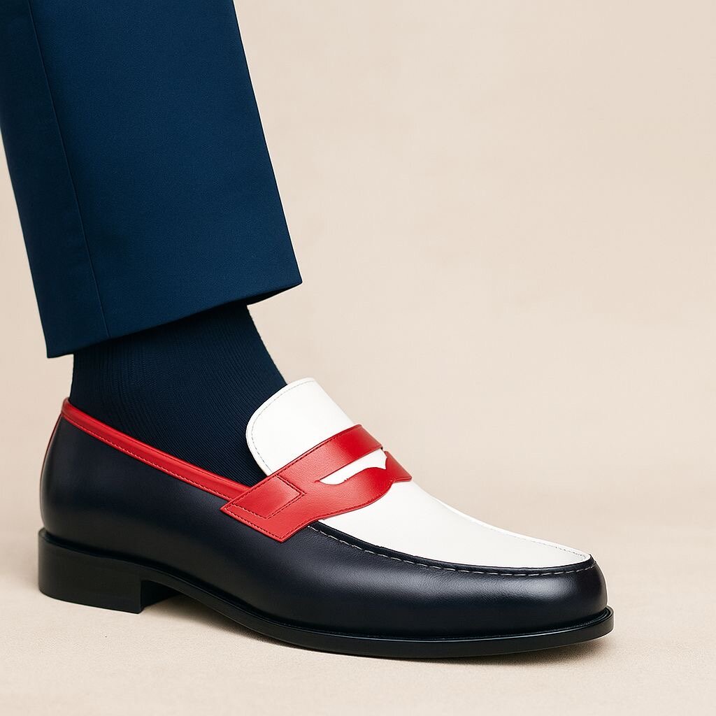 Mocassins Tricolores Élégants