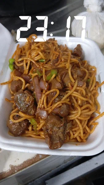 Spaghetti sautées au rognon