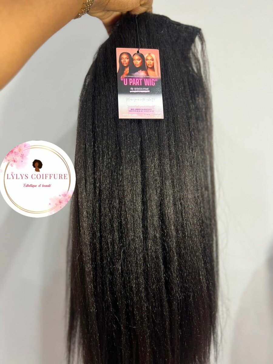 Perruque U-Part Noire Naturelle