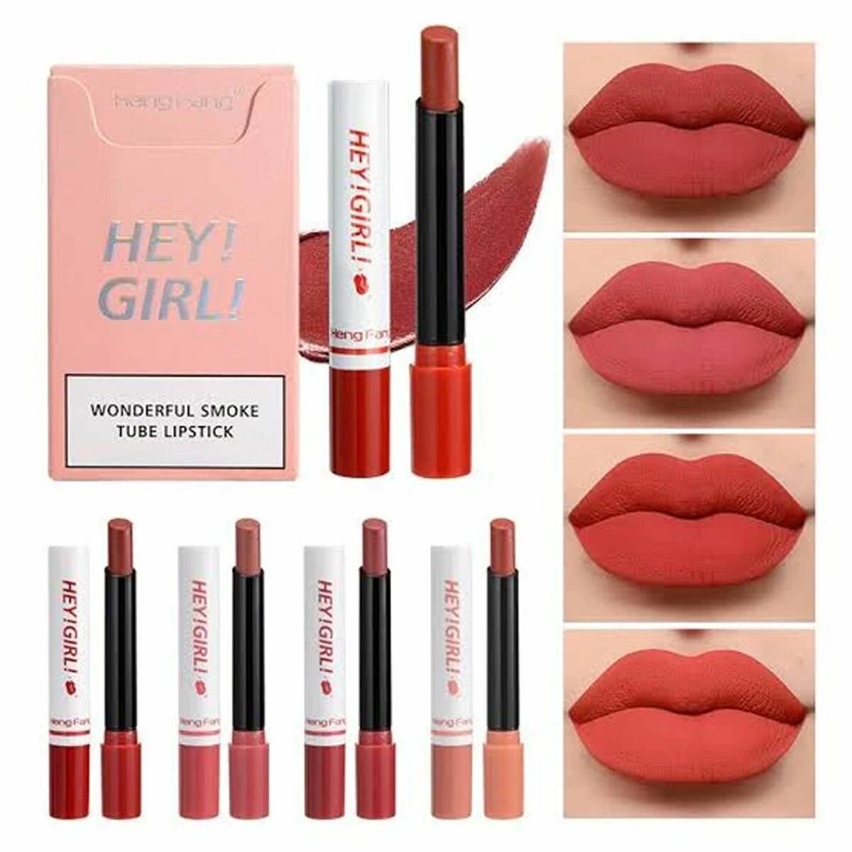 Heng Fang Hey Girl Smoke Tube Matte Lipstick