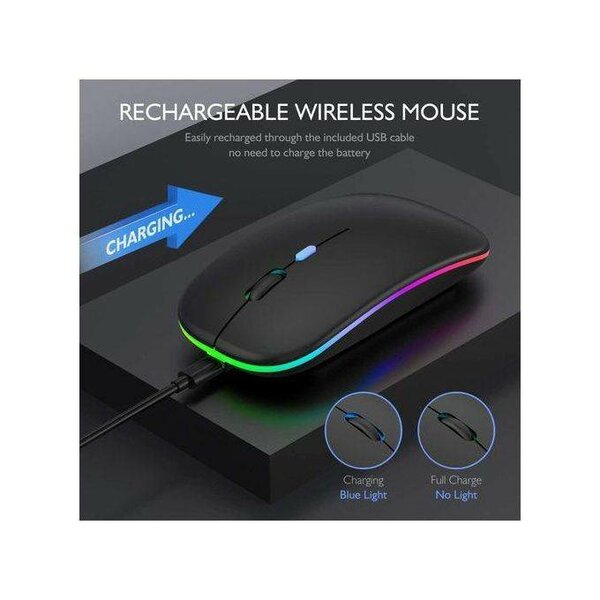 Souris sans fil rechargeable LED