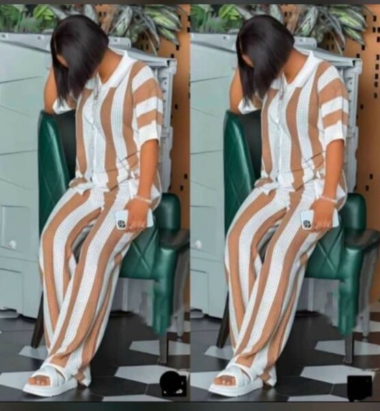 Tenue d'été à rayures