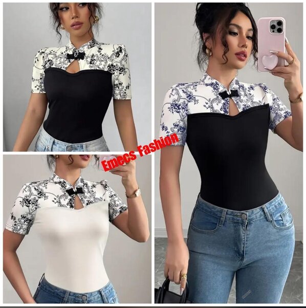 Blouse élégante à imprimé floral