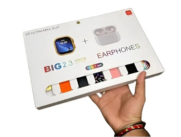 I20 Ultra MAX Suit 10 in 1 Set BT Calling Smart Watch with A