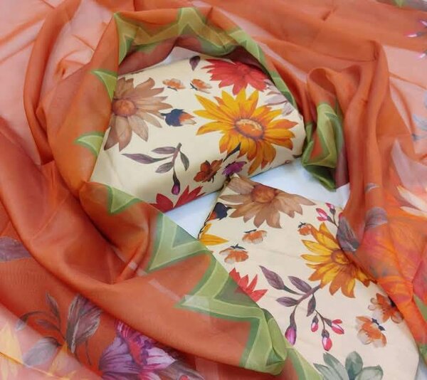 Printed lawn suit