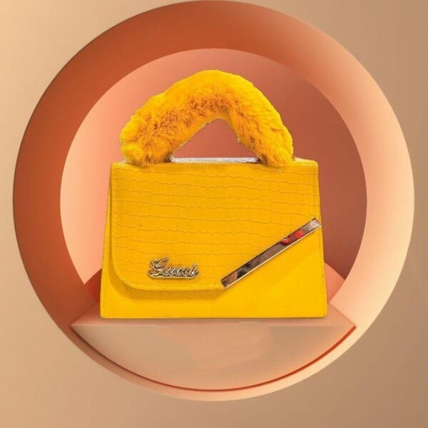 Girl's Crossbody Bag With Fur Handle