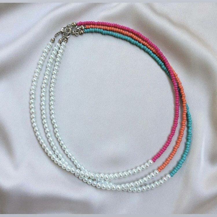 Collier perles bohème chic