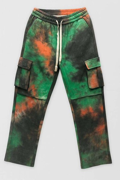 Pantalon cargo tie-dye