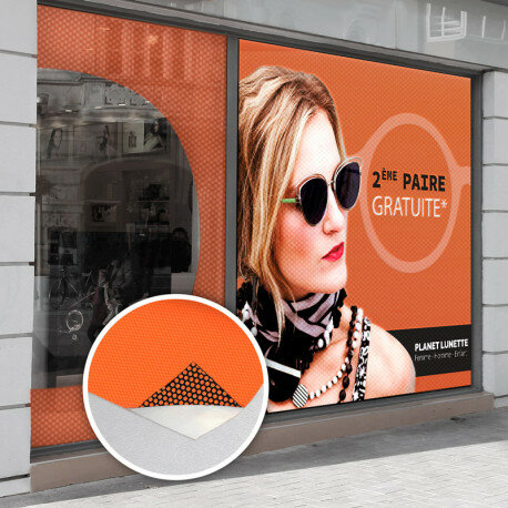 Autocollant Publicitaire Microperforé