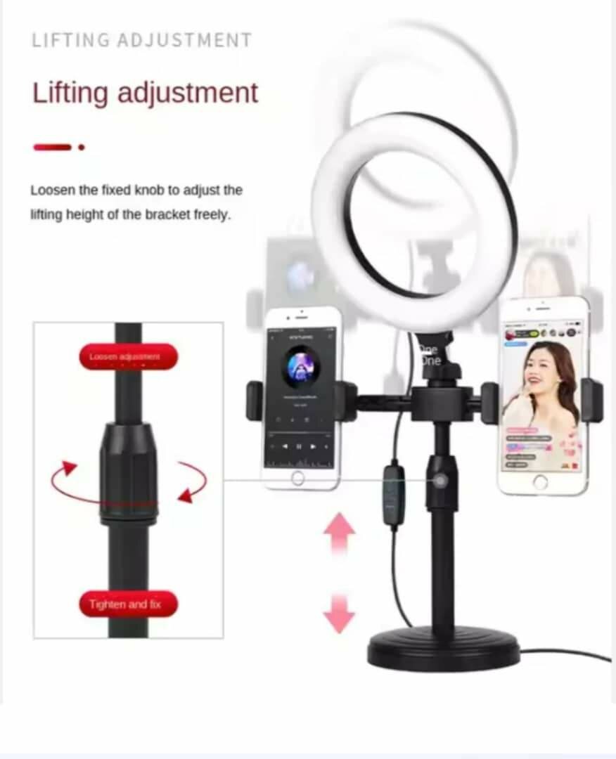 Support de téléphone avec anneau lumineux