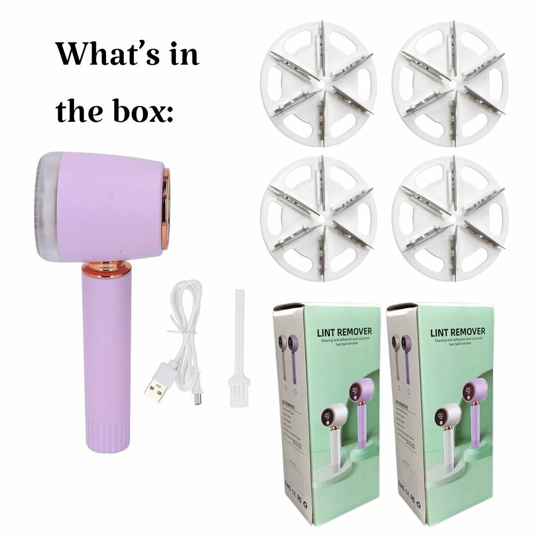 2-in-1  Rechargeable Lint Remover